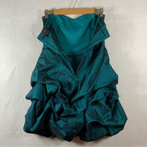 VTG Teeze Me Women Sweetheart Strapless Mini Dress Sz 9 Turquiose Y2K HOCO - Picture 5 of 13